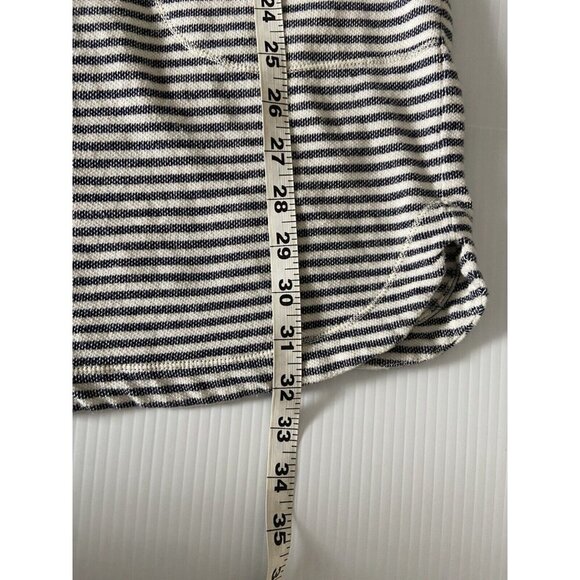Max Studio Weekend Size Small Striped Short Sleeve Tunic Dress Pockets Fisherman - Picture 11 of 12